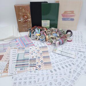 Large Stationary De-Stash - Washi, Stickers, Planners, Notepads, Markers + more